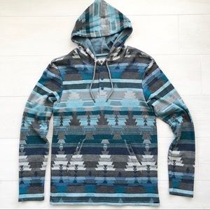 On The Bias Aztec Print Pullover Hoody
